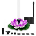 Lotus-shaped solar fountain pond decoration