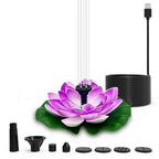 Lotus-shaped solar fountain pond decoration