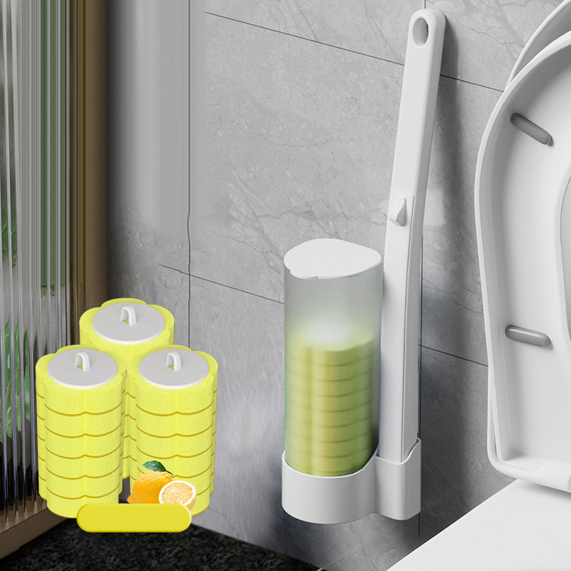 Disposable toilet brush