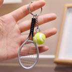 Mini tennis racket keychain