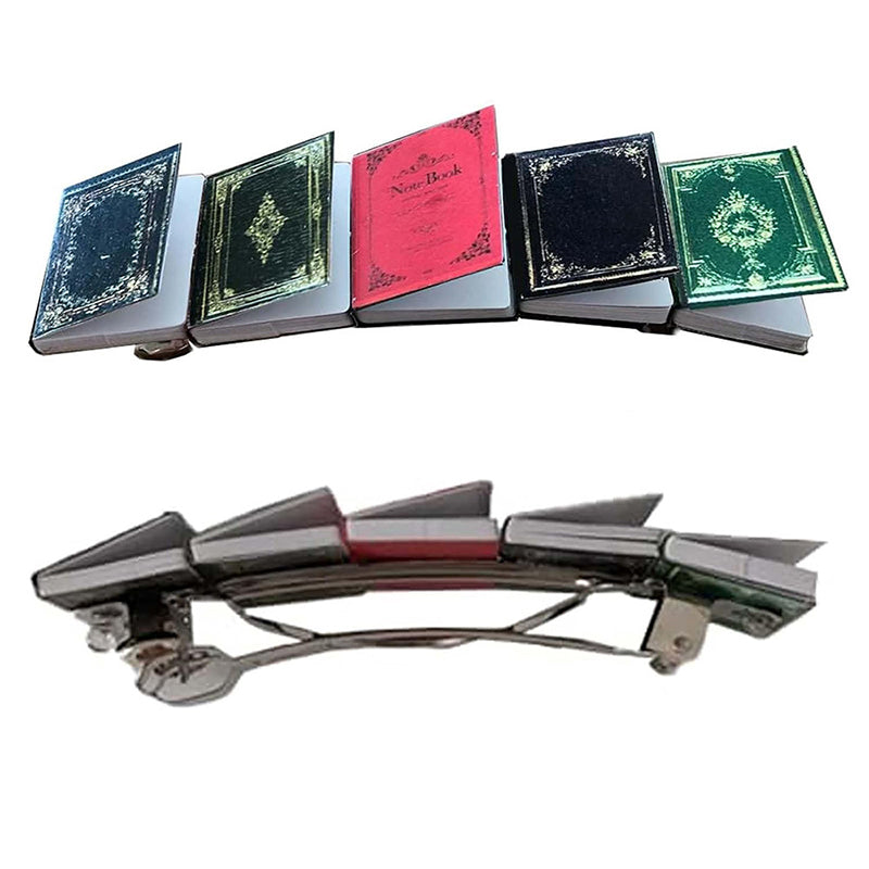 Miniature Book Hairpin Barrette