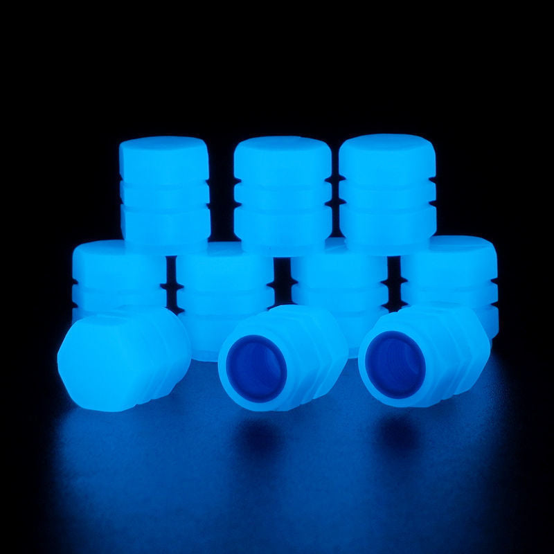Universal fluorescent tire valve caps (4 PCS/Set)