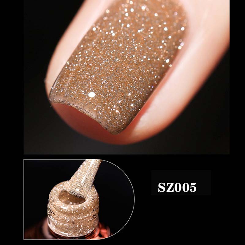 High density glitter nail gel polish