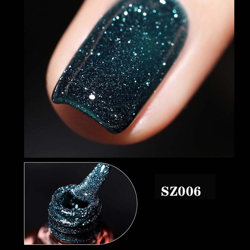 High density glitter nail gel polish