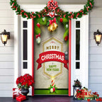 Christmas Door Decoration | Fabric Door Cover | Washable & Reusable