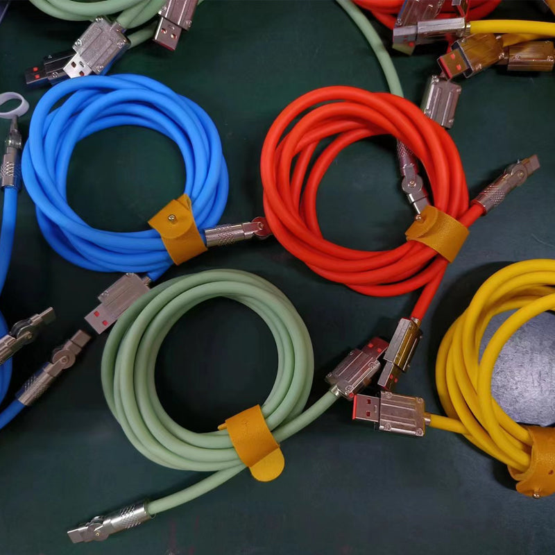 Rotating elbow data cable