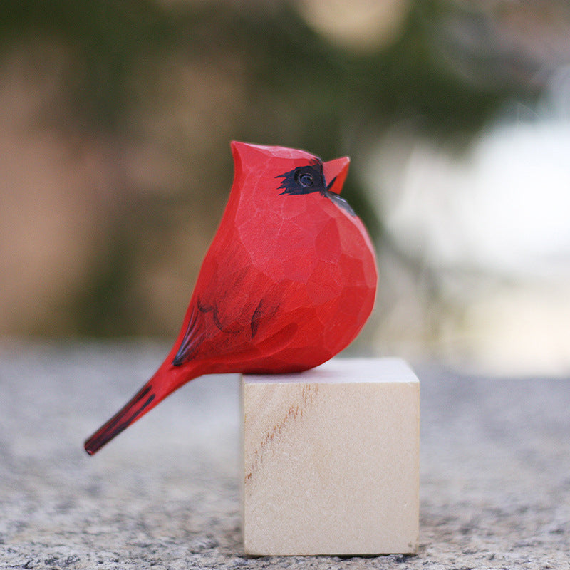 Cardinal Hand Wood Carving