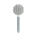 Self-cleaning slicker brushes for pets