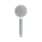 Self-cleaning slicker brushes for pets