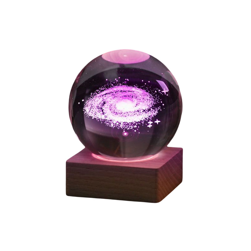 3D Galaxy Crystal Ball Night Light Decorative Lamp