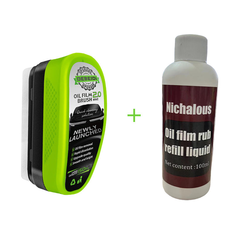 Oil film remover brush for car