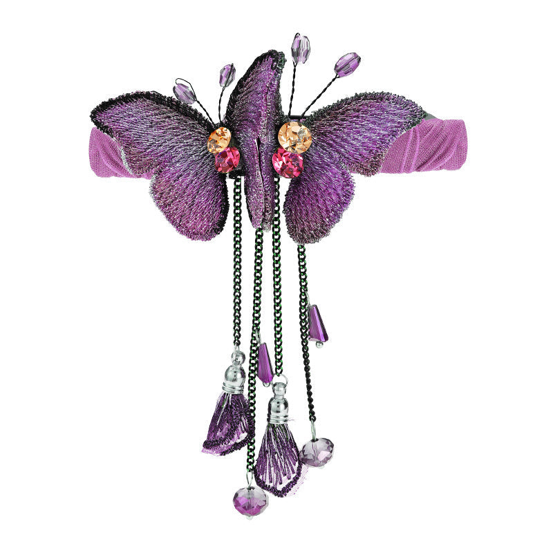 Dreamy butterfly hair clip with fringes