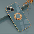 Plated Case with Ring For iPhone
