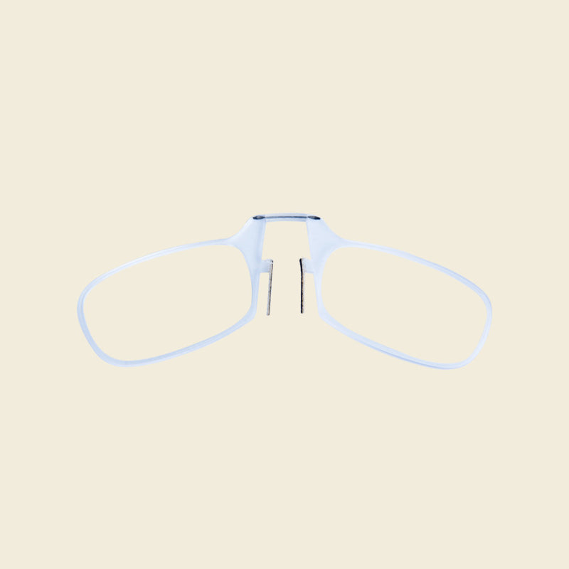 Nose clip reading glasses