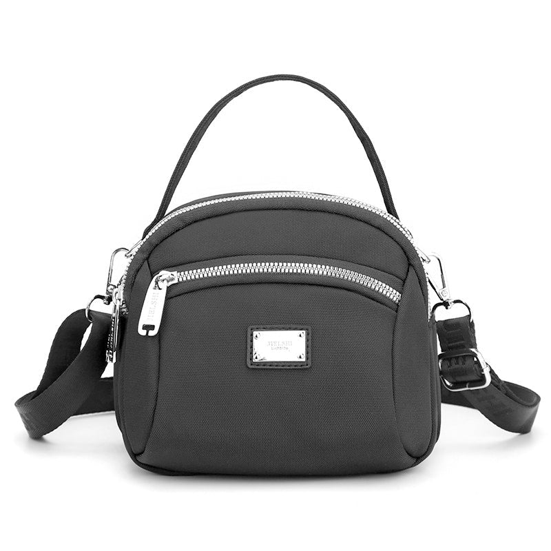 Lightweight Solid Nylon Shoulder Bag