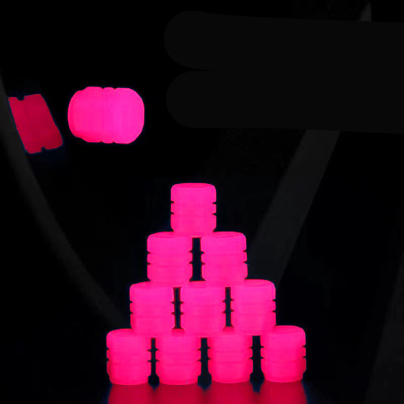 Universal fluorescent tire valve caps (4 PCS/Set)