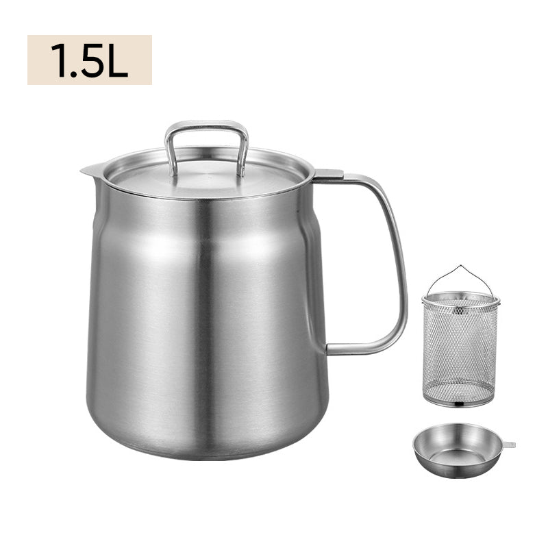 2-in-1 304 Stainless Steel Multifunctional Oil Filter Pot