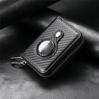 Intelligent AirTag-Zip RFID Leather Wallet
