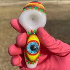 Tobacco pipe in eye shape
