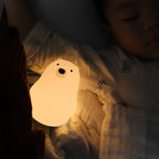 Squeezeable Silicone White Bear LED Night Light - Perfect Gift for Kids and Girls