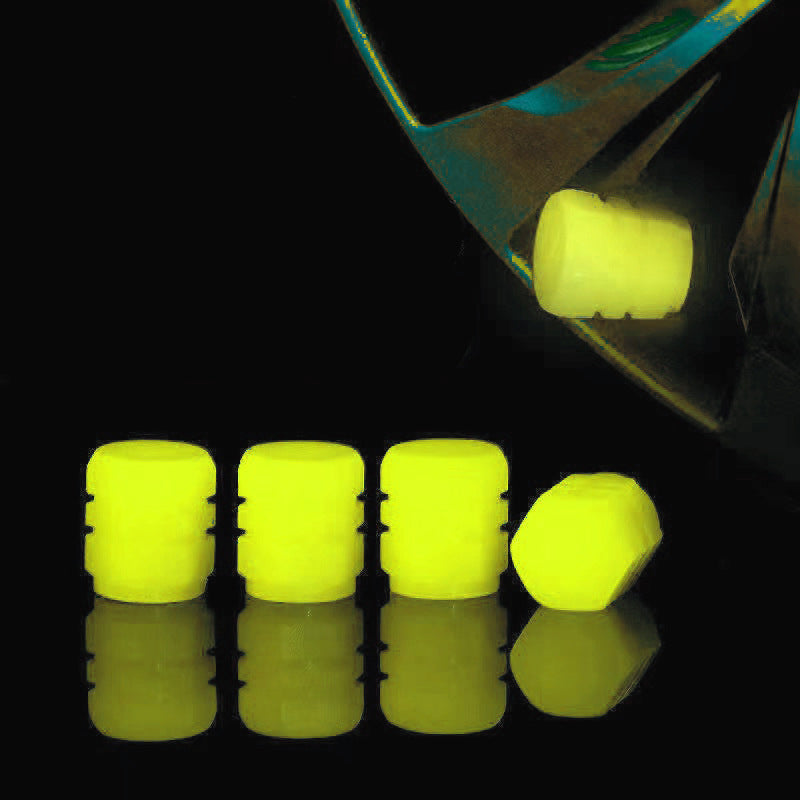 Universal fluorescent tire valve caps (4 PCS/Set)