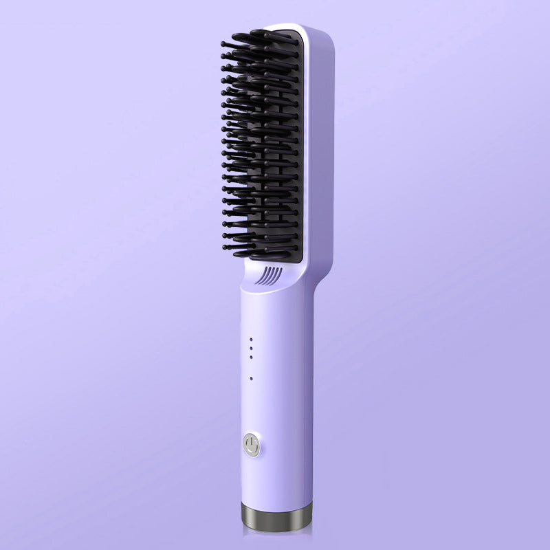 Portable negative ion hair straightener comb