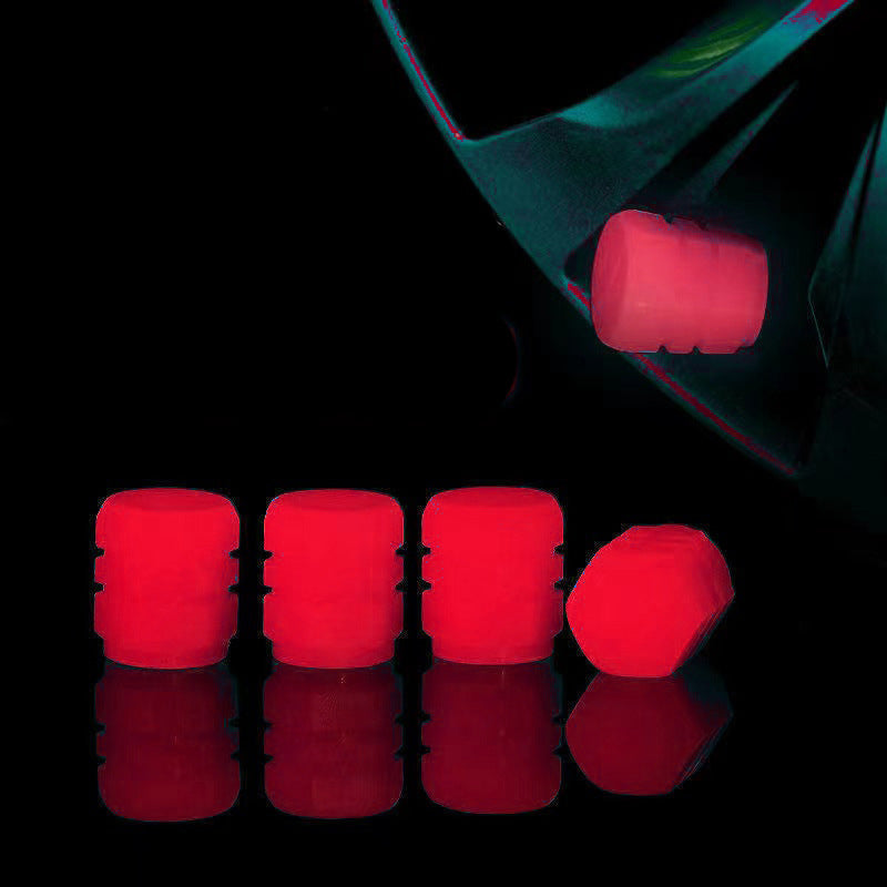 Universal fluorescent tire valve caps (4 PCS/Set)