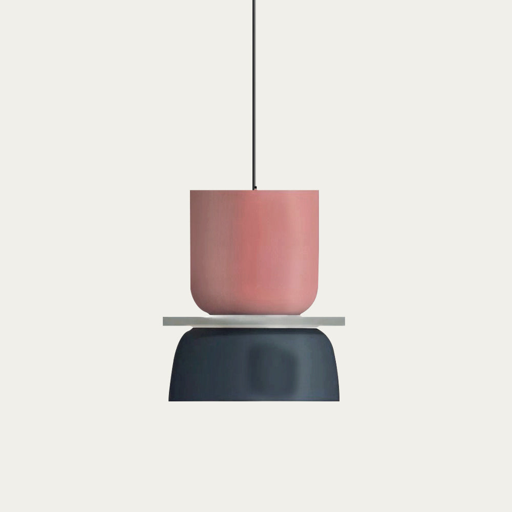 Nordic Color Block Pendant Light Fixture - Modern Hanging Lamp for Kitchen & Dining Room