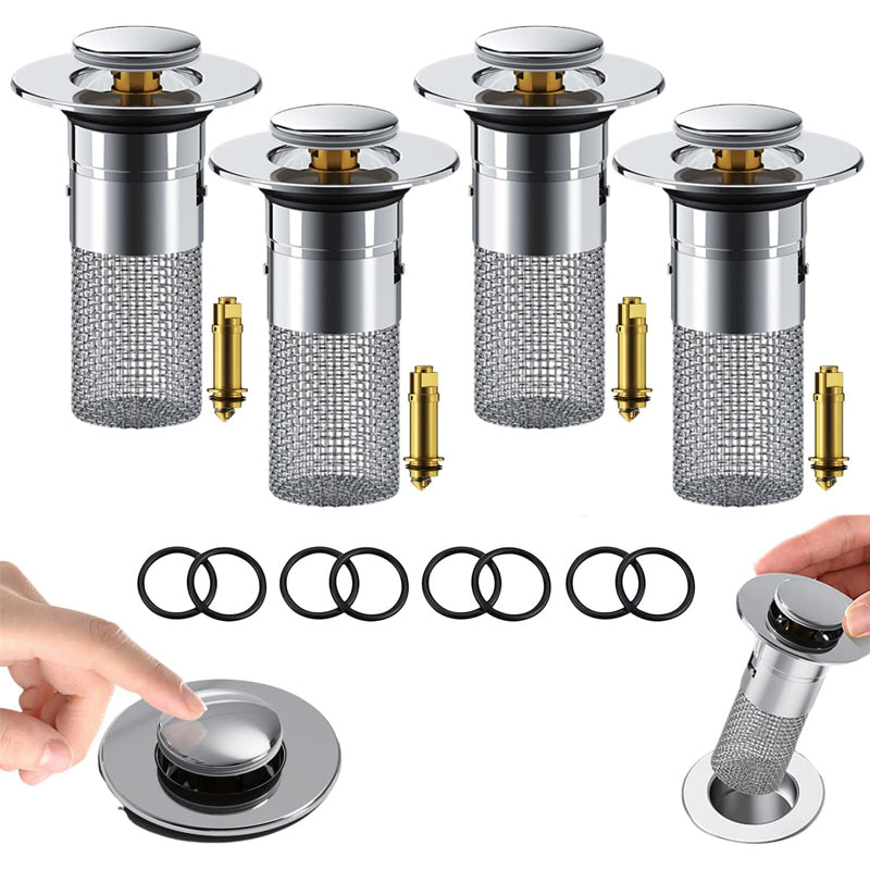 Sink drain strainer hair catcher