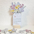 2024 Desk Calendar with Wooden Frame