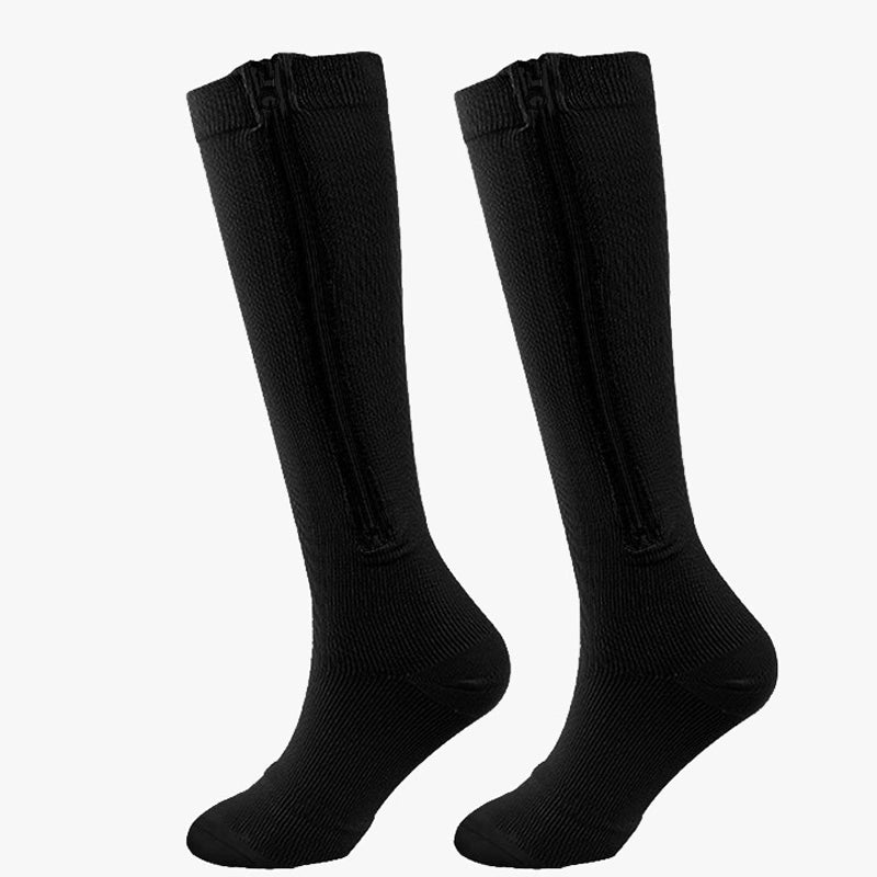 Elastic Compression Socks with Zipper