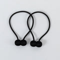 Curtain tiebacks with magnetic curtain clasp