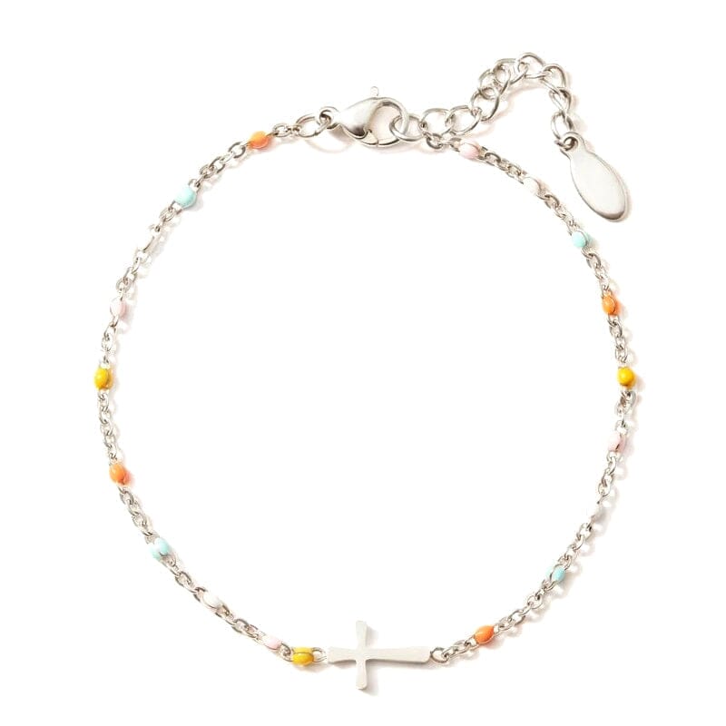 Adjustable Cross Bracelet for Friendship & Faith – Silver or Gold – Gift Box Option