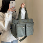 Single-colored Corduroy Tote Bag