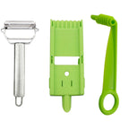 2-in-1 Vegetable Shredder & Slicer, Multi Double Knife Peeler