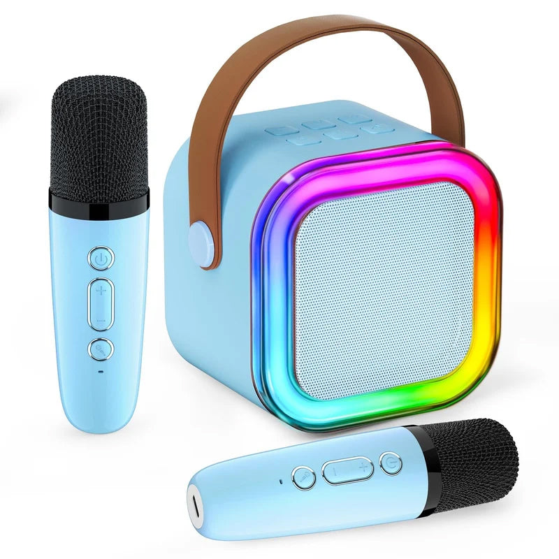 Mini Karaoke machine for children with wireless microphones