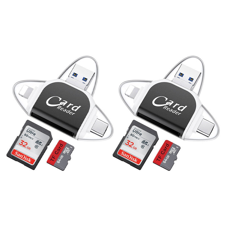 Multi-Port 4 in 1 Universal SD TF Card Reader