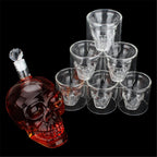 Skull glass set decanter and glasses