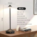 Elegant rechargeable metallic table lamp
