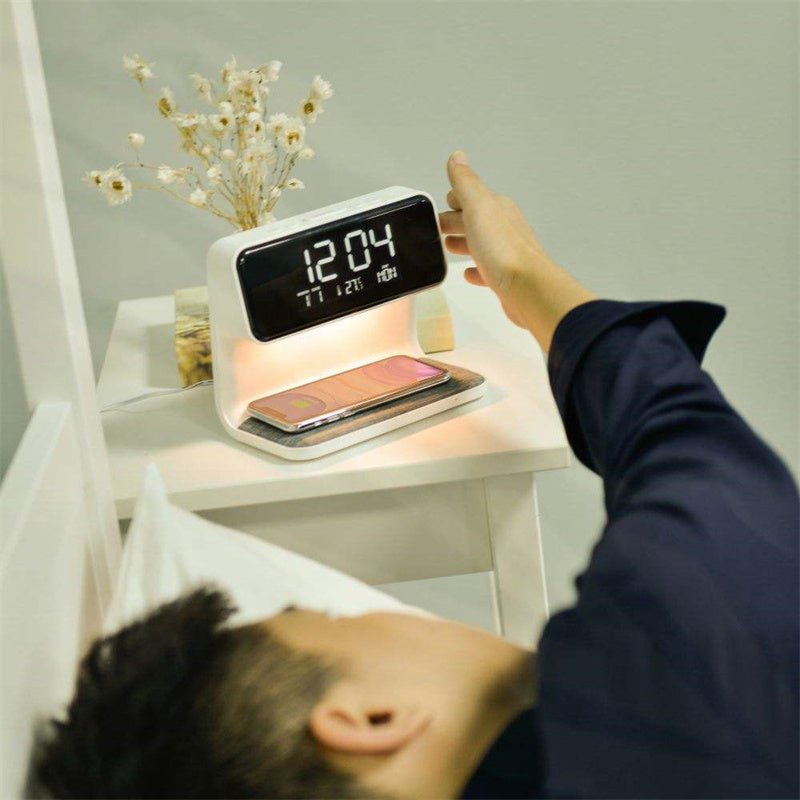 SleekStation – Clutter-Free Nightstand Solution with Touch Lamp