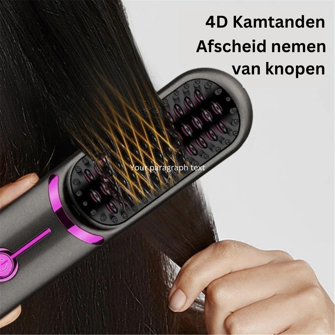 SleekStyle – 3-in-1 Heat Brush for Smooth, Frizz-Free Hair