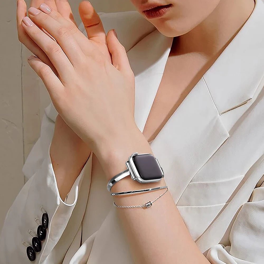 Luxury Stainless Steel Women's Watch Band – Adjustable and Water Resistant