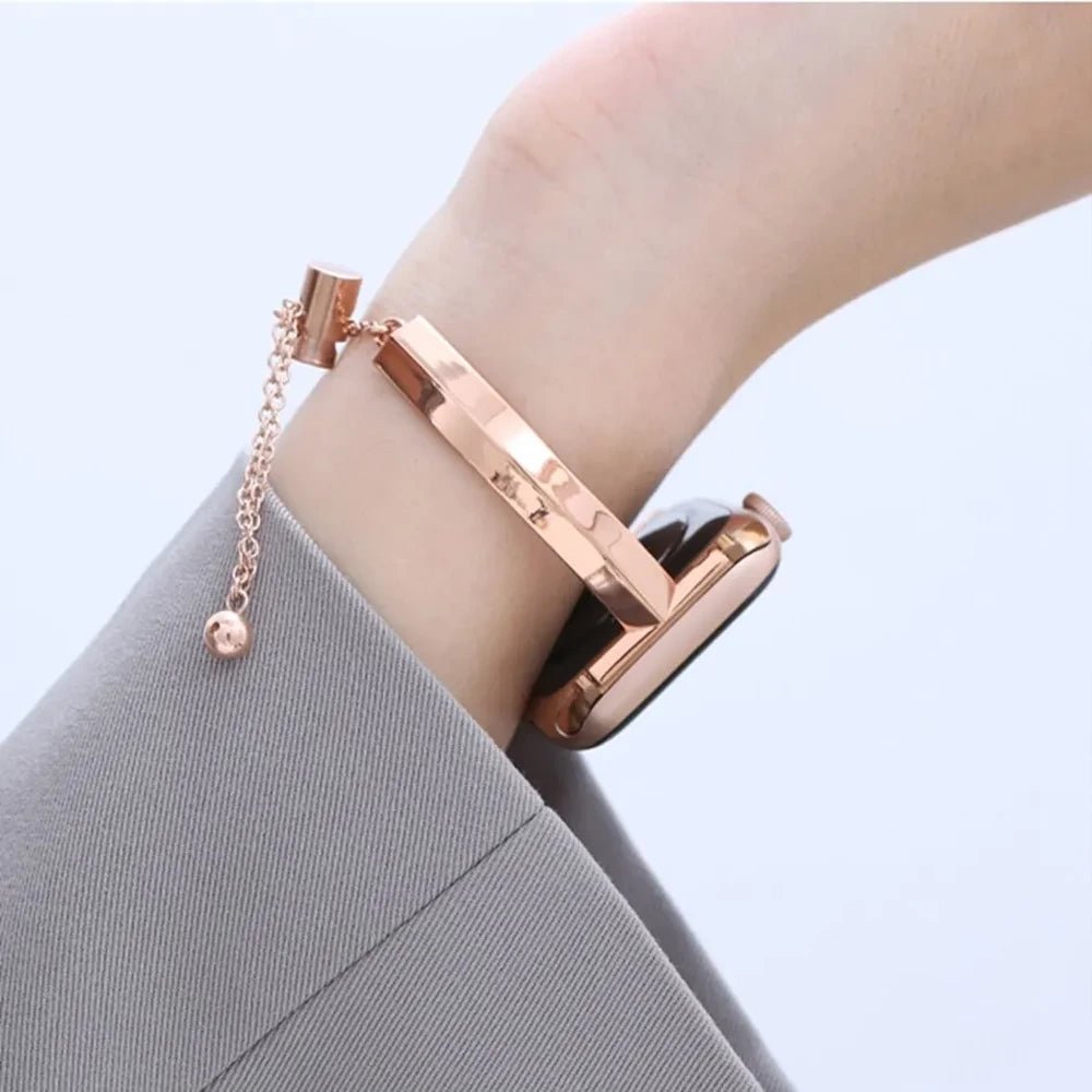 Luxury Stainless Steel Women's Watch Band – Adjustable and Water Resistant
