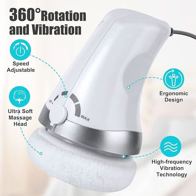 Luxury body massager with 6 attachments for skin tightening, cellulite reduction & muscle relaxation