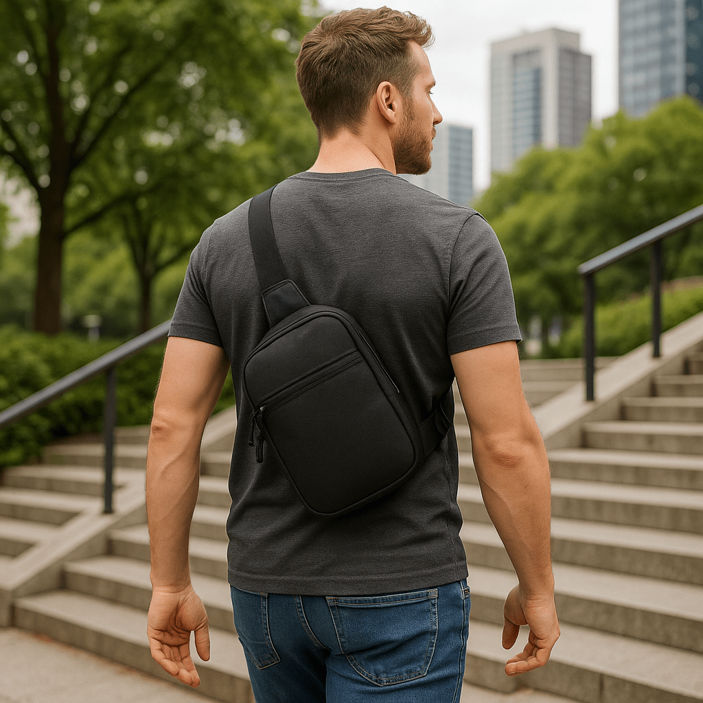 SLIMVOY – Compact Travel Sling Bag for Effortless Organization