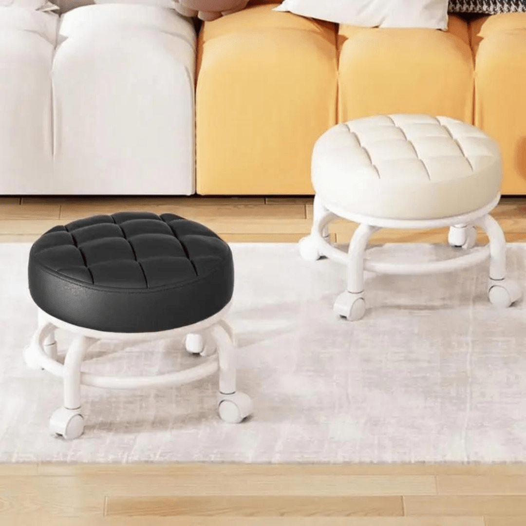 Adjustable swivel stool with 360-degree rotation mechanism