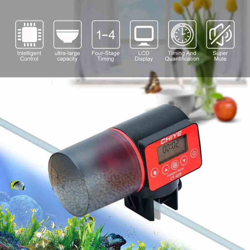 Smart Automatic Aquarium Feeder | Programmable, Moisture-Resistant & Adjustable Portions for Fish Care