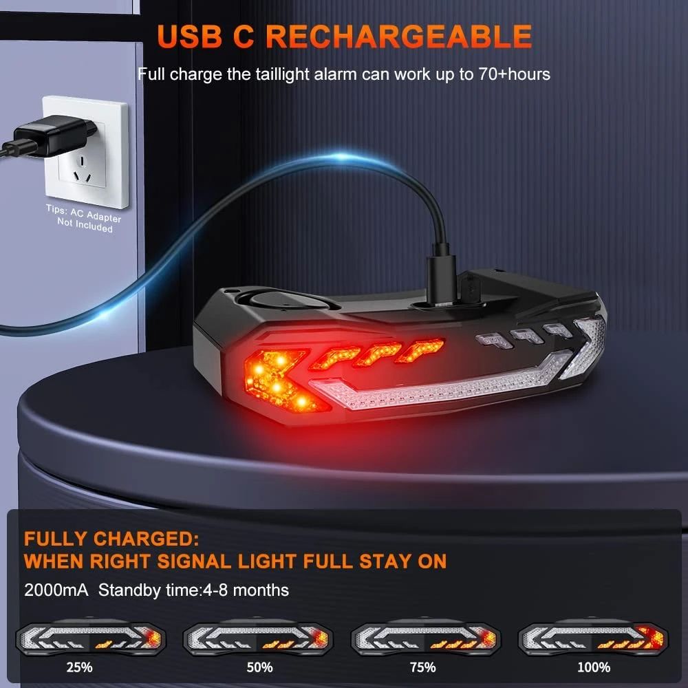 Smart Rear Light Alarm - BikeGuard™