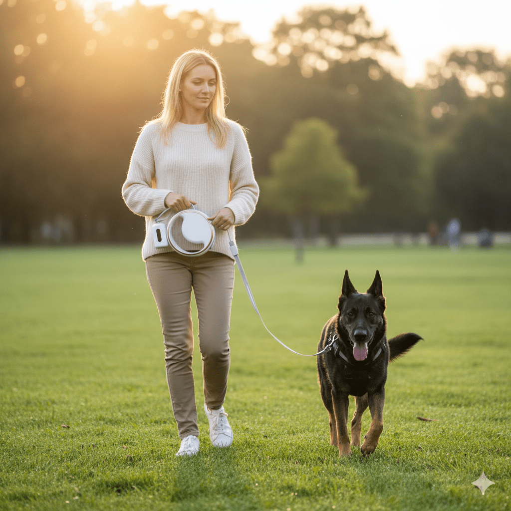 SmartLead – Automatic Dog Leash with LED Light and Waste Bag Holder