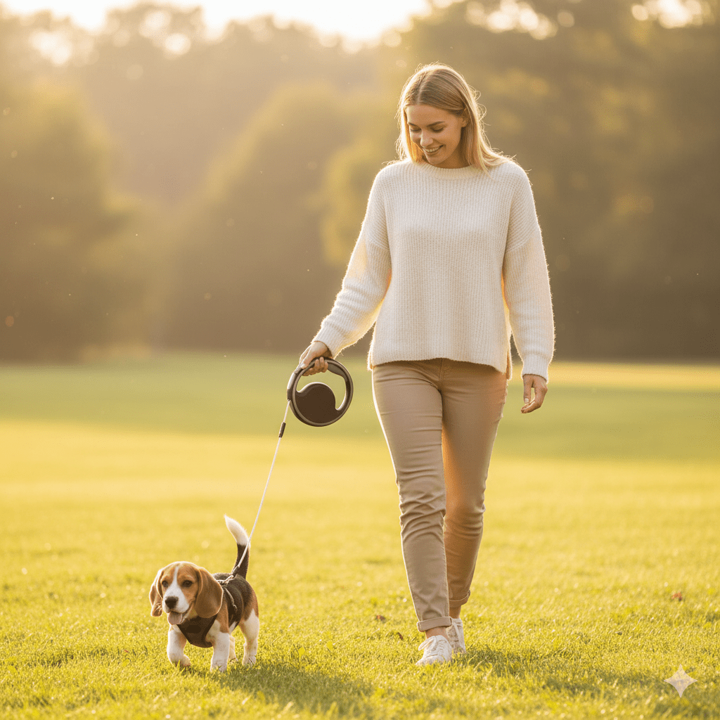 SmartLead – Automatic Dog Leash with LED Light and Waste Bag Holder